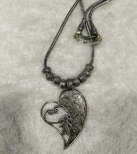 Heart Pendant oxidised Necklace
