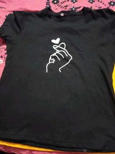 Black Graphic Print Tee