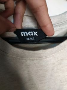 Max Beige Boxy Fit Top