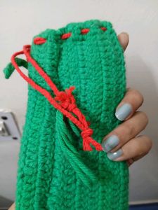 Crochet Drawstring Pouch Multipurpose