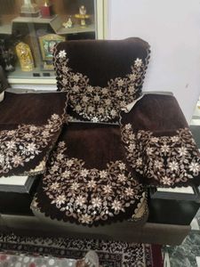 Heavy Cotton Embroidered Sofa Cover Set 16 Piece
