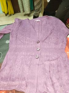 Lavender Color Woolen Sweater