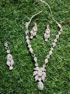 Silver Colour Stone 3 Peace Set