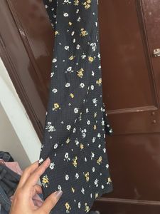 Floral Print Flare Pants