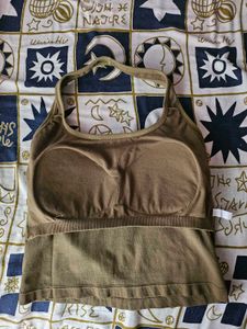Olive Halter Neck Top