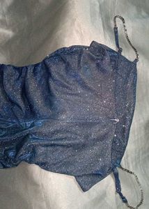 (Urbanic) Glittery Blue Rhinstone Chain Dress💙🔵