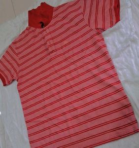 Striped Red Polo Shirt