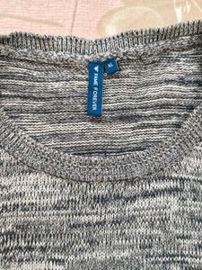 Stylish Grey Knit Sweater