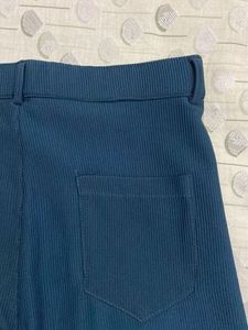 Teal Blue Straight Leg Pants