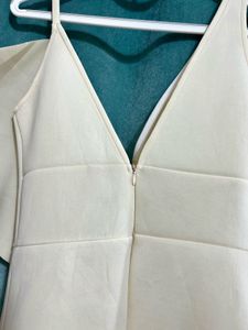 Elegant White Ruffle Dress