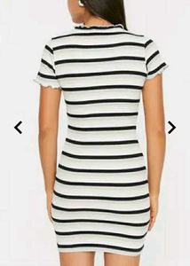 TRENDYOL Striped Fitted Bodycon Dress