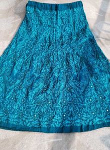 TURQUOIS BLUE HEAVY EMBROIDERED LEHENGA CHOLI SET