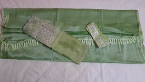 Green Color Jimmychoo Saree With Hip Belt