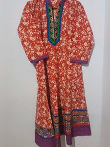 Fulkari And Stone Work Anarkali