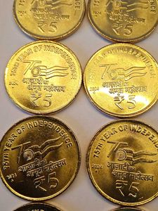 25 Pcs Of Five Rupee UNC AKAM Coins | 2024