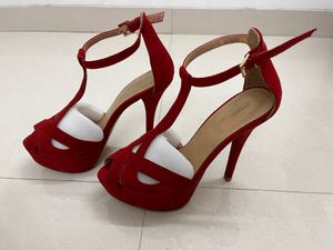 PRICE DROP! Imported red Zara heels (EU 37)