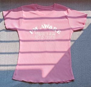 Pink Graphic Print Tee