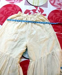 Peach Kurta Set With Garara