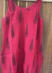 Red Cotton Kurta