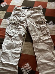 Beige Relaxed Fit Pants Length41 Breadth 10
