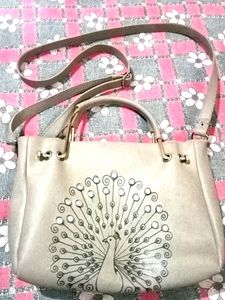Peacock Design Shoulder Bag