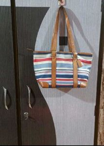 Coach Hampton Stripe Tote
