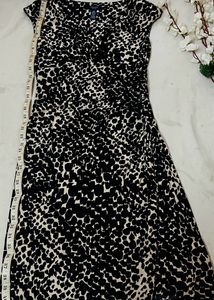Leopard Print ( Ruffled) (Black  And Cream)