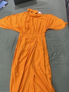 Elegant Orange Maxi Dress