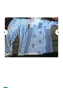 Elegant White Printed Kurta Set