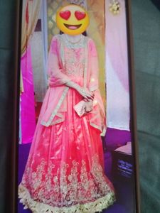 Beautiful Barbie Type Gown With Dupatta