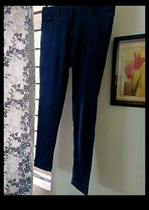 MAX Navy Blue Slim Fit Cotton Jeans