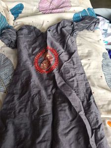 Gray Tunic Dress w/ Embroidery