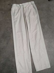 Khaki Straight Leg Pants