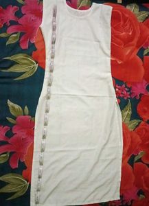 Floral Jacket with White Kurti