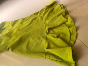 Green Backless Cut Dress