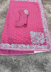 🌈💐fastiva special Elegant Pink Saree🌹🌸