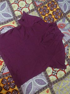 Purple Turtleneck Tee