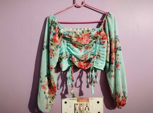 Floral Print Crop Top