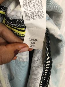 Zara Mini Green Printed Dress