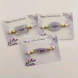 Resin Customised Rakhi Dm For Order