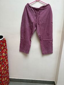 Purple Patterned Kurta Set