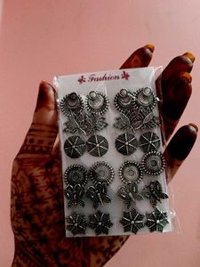 Oxidise Earrings Beautiful Set Of 12