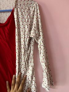 Floral Embroidered Top With Red Color Tunic Free