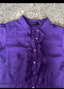 Purple Ruffle Top