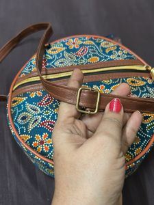 Paisley Print Crossbody Bag With Coin Purse- NEW