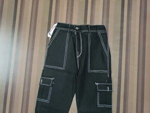 Black Cargo Jeans