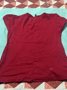 Burgundy Lace Top