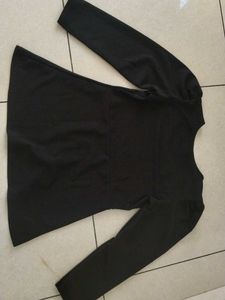 Elegant Black Peplum Top