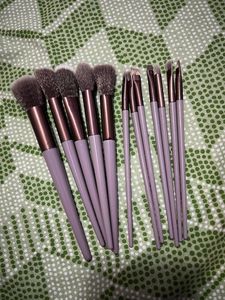 12 Piece Makeup Brush Set - Lavender