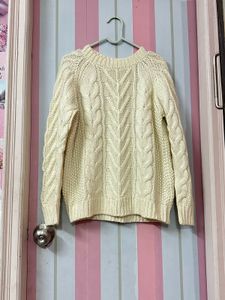 Cozy Cream Cable Knit Sweater